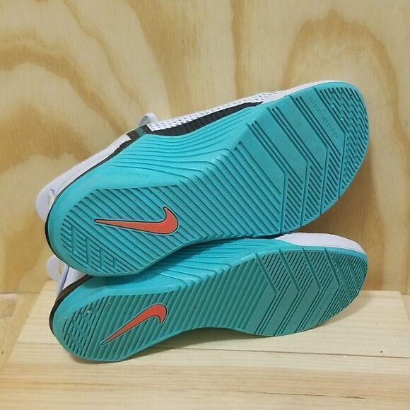 Nike Metcon 6 FlyEase VI Grey Aqua Crimson Training Shoes women’s 9 1/2 - Picture 7 of 9